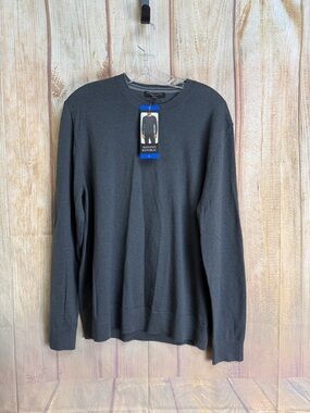 💵NWT Banana Republic Gray Merino Wool Men's Classic Crewneck Sweater Size Large